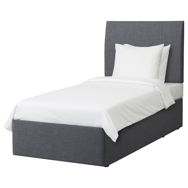 Balestrand Divan Bed With 1 Drawer Left Skiftebo Grey Ikea