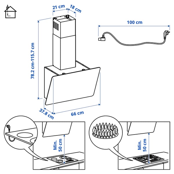 Illustration with measurements for the product: BEJUBLAD.