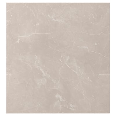 BERGSVIKEN beige marble-textured cabinet front. Modern & sleek design with metal accents.