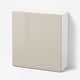 BESTÅ Shelf unit with door, white/Selsviken high-gloss/beige, 60x22x64 cm