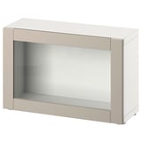 Ikea BESTÅ white storage unit with glass door, modern minimalist design.
