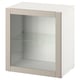 White ikea BESTÅ cabinet with glass door and shelf. Note: this version keeps the essential details while adhering to the character limit.