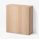 BESTÅ Shelf unit with door, white stained oak effect/Lappviken white stained oak effect, 60x22x64 cm