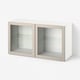 BESTÅ Shelf unit with doors, white/Sindvik light grey-beige, 120x42x64 cm