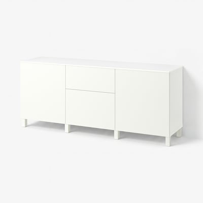 BESTÅ Storage combination with drawers, white/Förvaltare white, 180x42x75 cm
