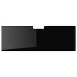 BESTÅ Top panel for TV, glass black, 120x40 cm