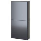 Modern gray wall-mounted cabinet, rectangular, storage solution, sleek design, BESTÅ series.