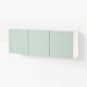 BESTÅ Wall-mounted cabinet combination, white/Hjortviken pale grey-green, 180x42x64 cm