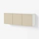 BESTÅ Wall-mounted cabinet combination, white/Krukmakare beige, 180x42x64 cm