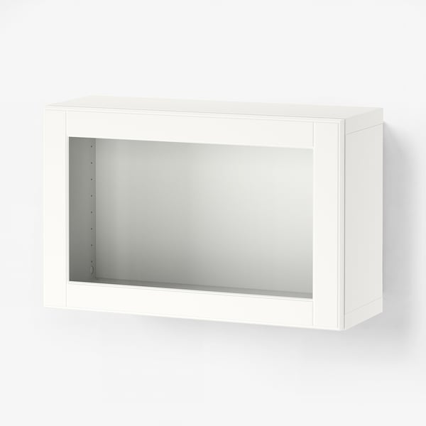 BESTÅ Wall-mounted cabinet combination, white/Ostvik white, 60x22x38 cm
