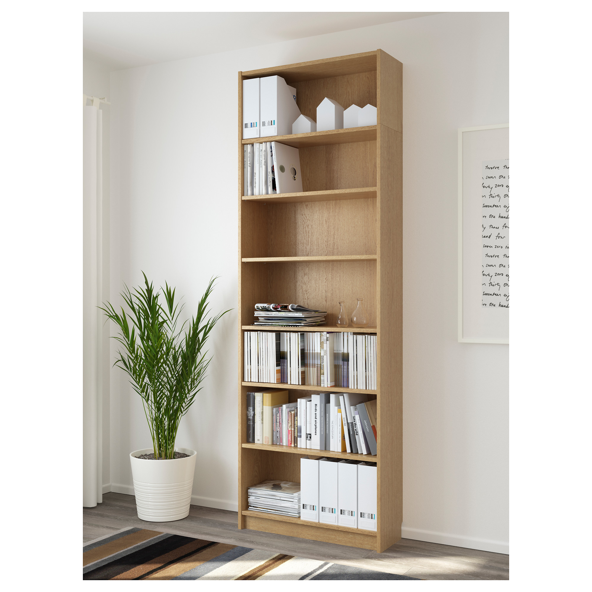 BILLY Bookcase, oak veneer, 80x28x237 cm IKEA Ireland