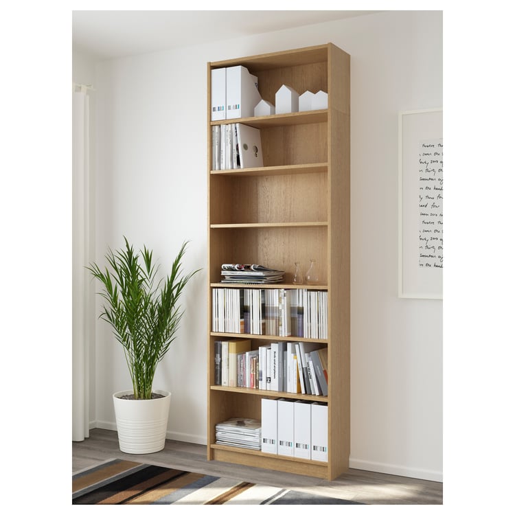 BILLY Bookcase, oak veneer, 80x28x237 cm IKEA Ireland