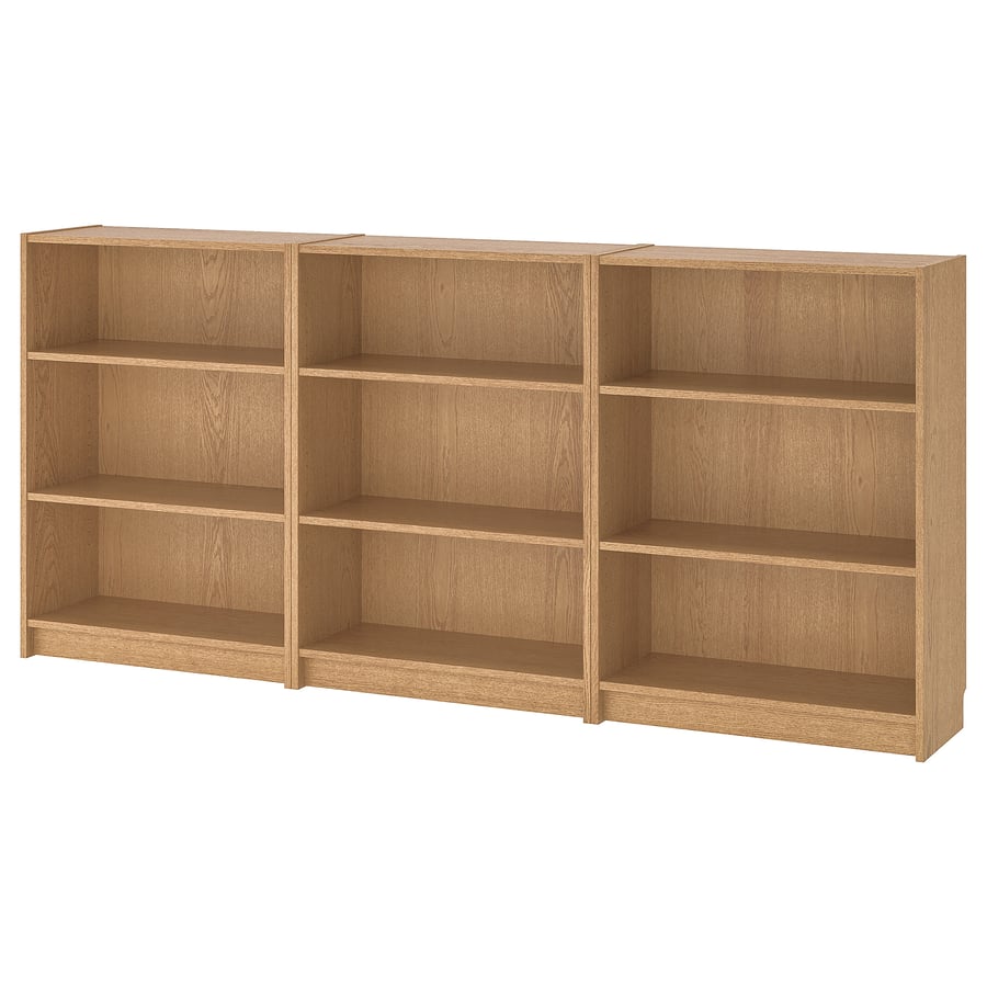 BILLY Bookcase, oak veneer oak, 240x28x106 cm IKEA Ireland