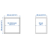 Illustration with measurements for the product: BILLY.