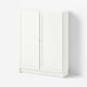 BILLY / OXBERG Bookcase with doors, white, 80x30x106 cm