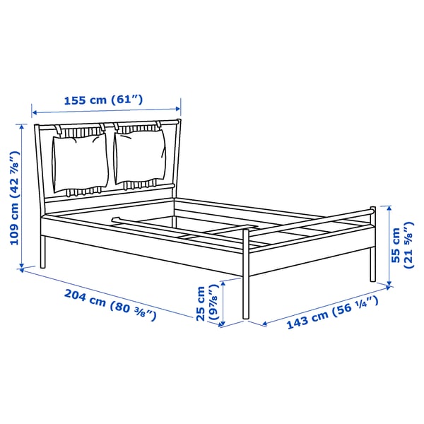 Illustration with measurements for the product: BJÖRKSNÄS.