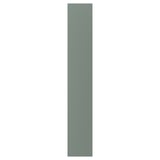A BODARP cabinet in matt grey-green, made from recycled materials, with a modern rectangular design.