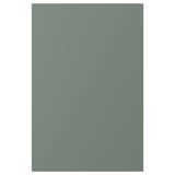 BODARP teal kitchen cabinet door with recycled material.