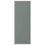 BODARP solid grey-green kitchen cabinet door with recycled material.