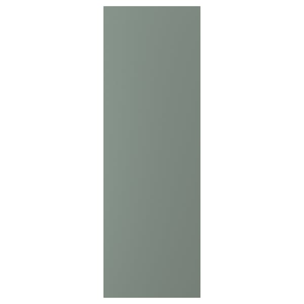 BODARP: sleek, grey-green rectangular kitchen cabinet door with modern design, made from recycled materials.