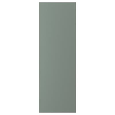 BODARP: sleek, grey-green rectangular kitchen cabinet door with modern design, made from recycled materials.