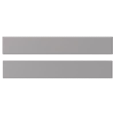 Two grey rectangular panels, smooth and uniform, arranged one above the other.