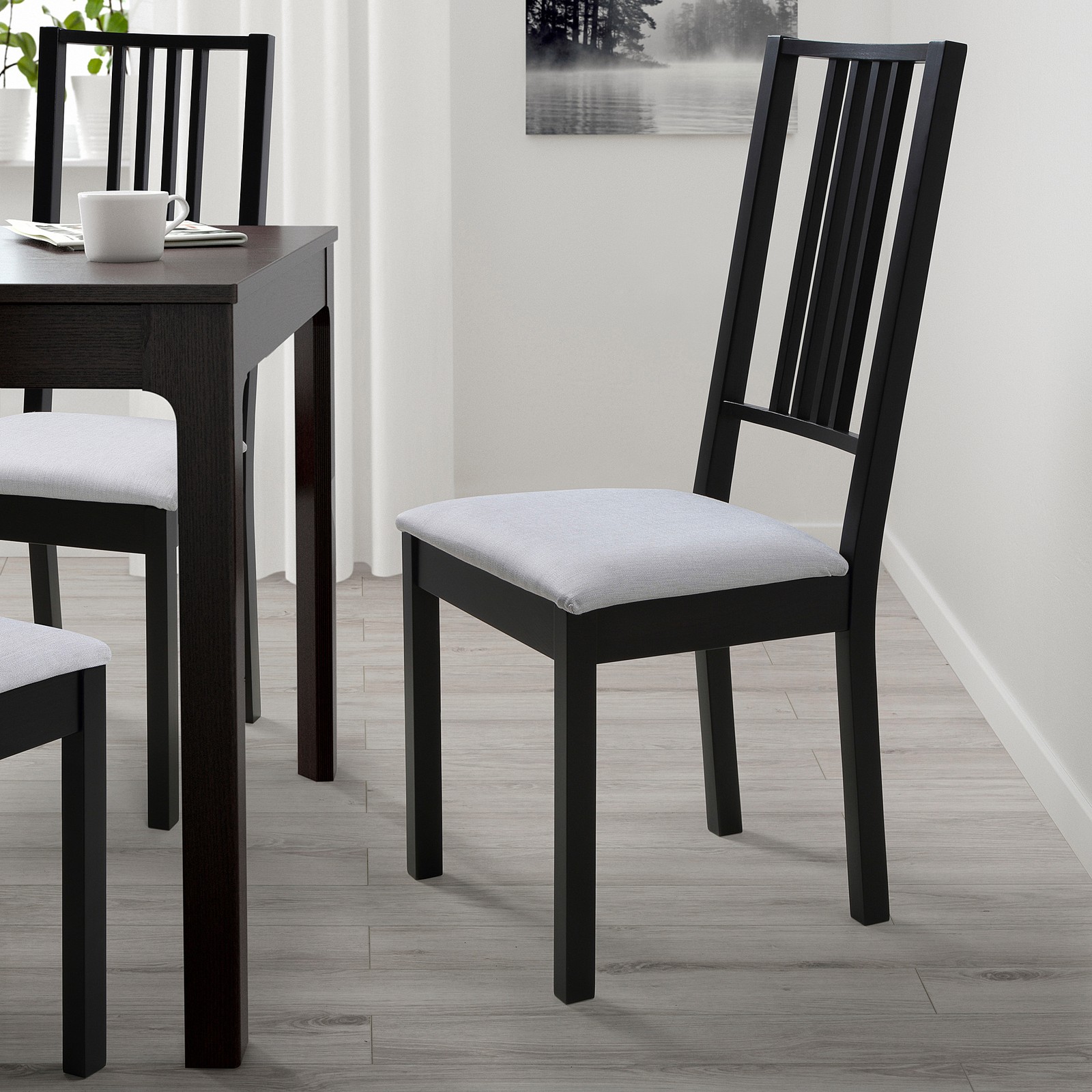 BÖRJE Chair, blackbrown/Ramna light grey IKEA Ireland