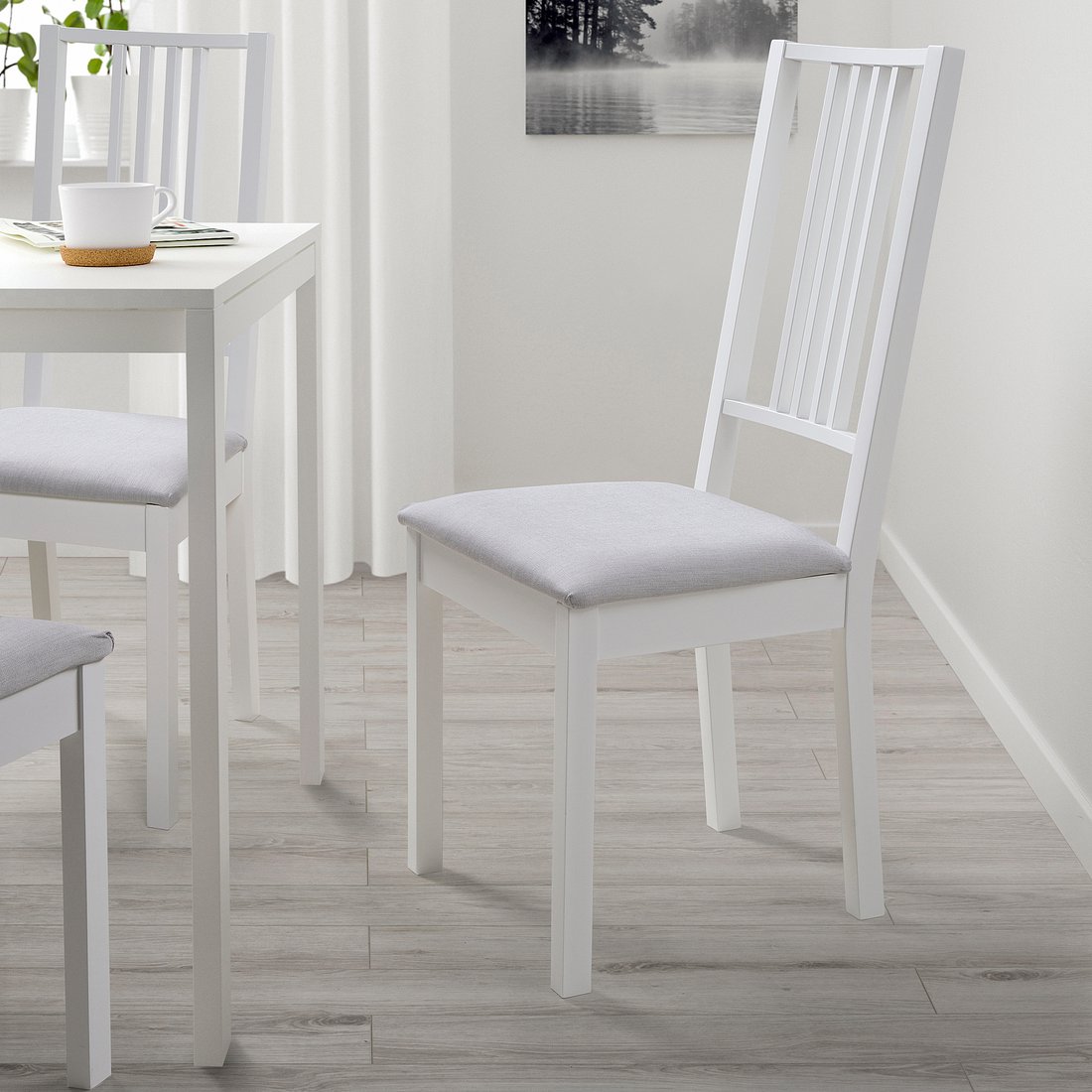 BÖRJE Chair white, Ramna light grey IKEA