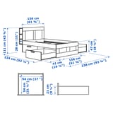 Illustration with measurements for the product: BRIMNES.