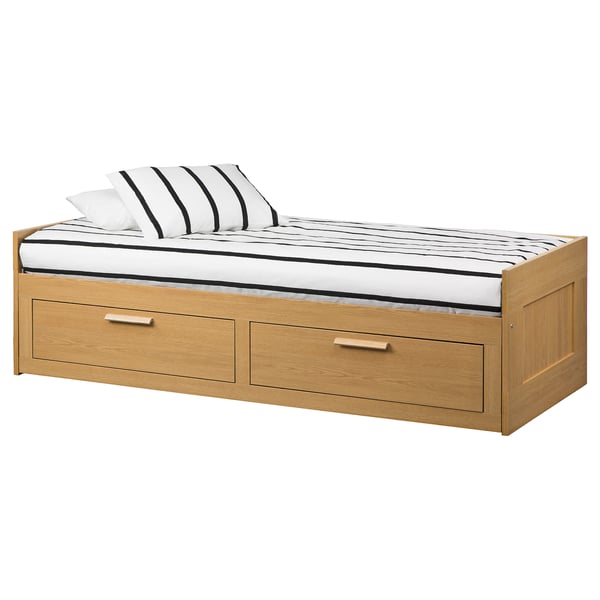 Brimnes Day Bed W 2 Drawers 2 Mattresses Oak Effect Malfors