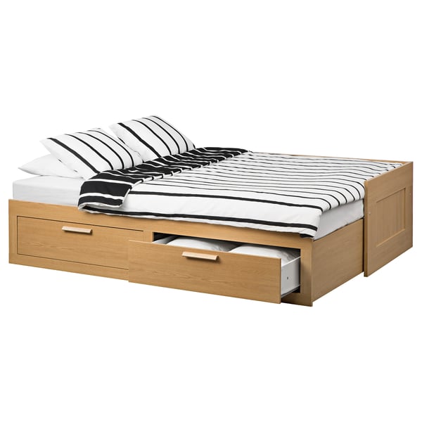 Brimnes Day Bed W 2 Drawers 2 Mattresses Oak Effect Malfors
