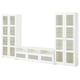 BRIMNES TV storage combination/glass doors, white, 340x41x190 cm