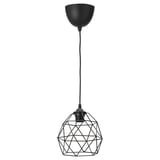 BRUNSTA / HAVSDJUP Pendant lamp, black, 20 cm