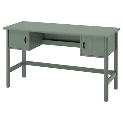 BRYTNING Desk, green, 135x53x75 cm
