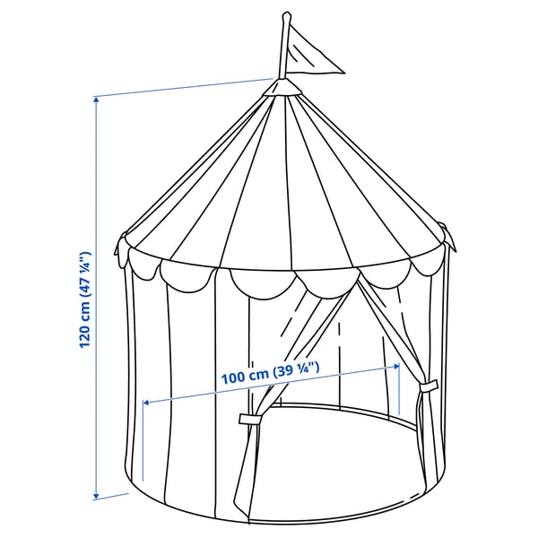 Illustration with measurements for the product: CIRKUSTÄLT.