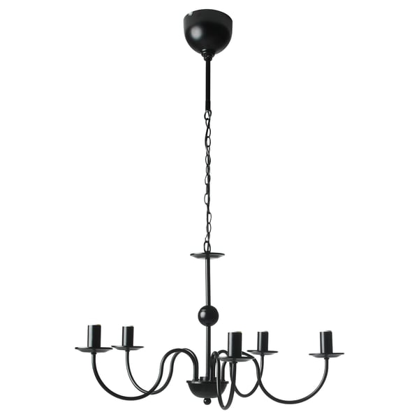 Dotorp Chandelier 5 Armed Black Ikea