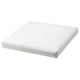 Option: DUVHOLMEN cushion: white, square, soft polyester fill, simple design.