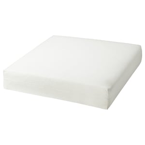 A DUVHOLMEN inner cushion in white color, featuring a rectangular shape and soft, supportive design with polyester filling and foam core.