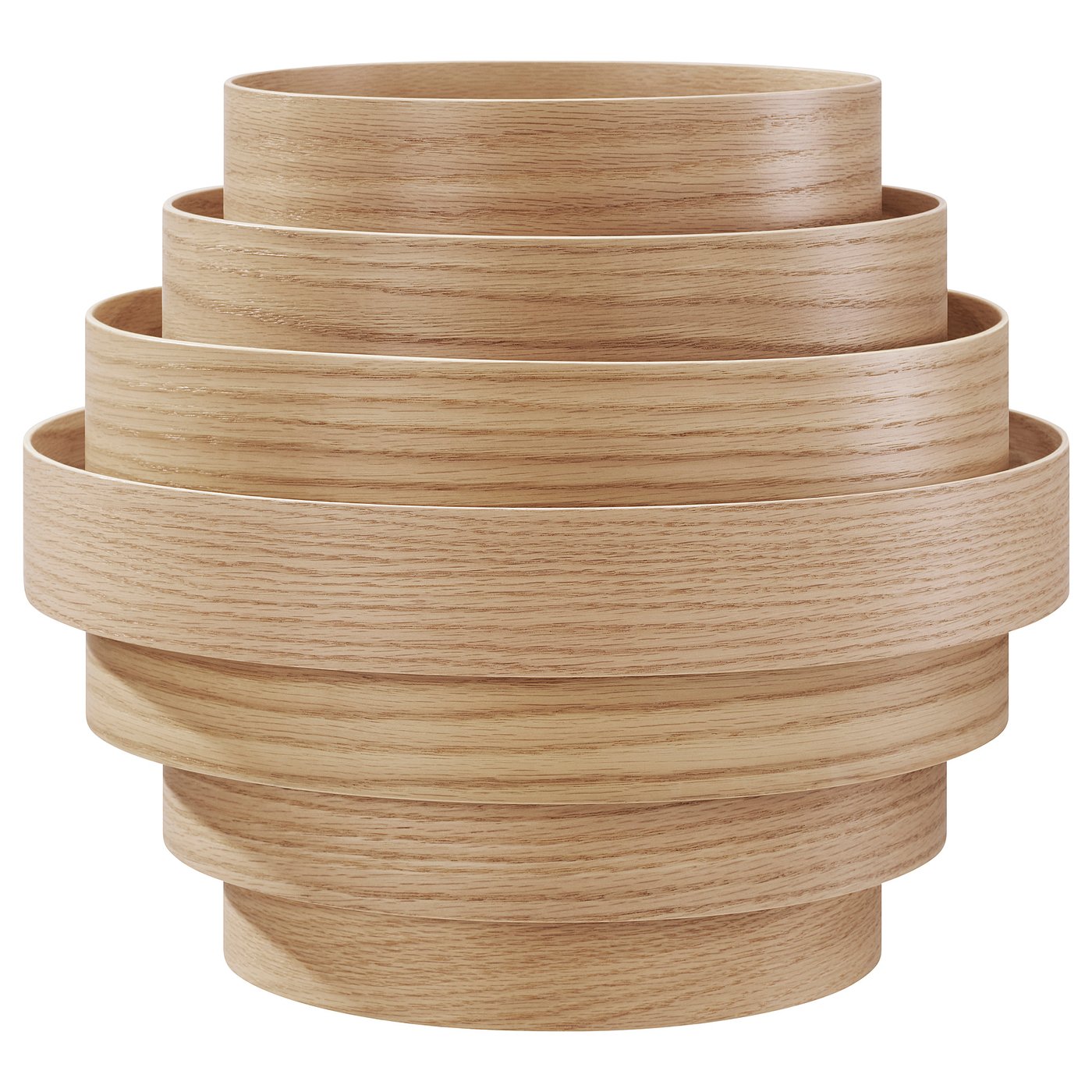 DYKARKLOCKA Pendant lamp shade - white stained oak veneer 40 cm