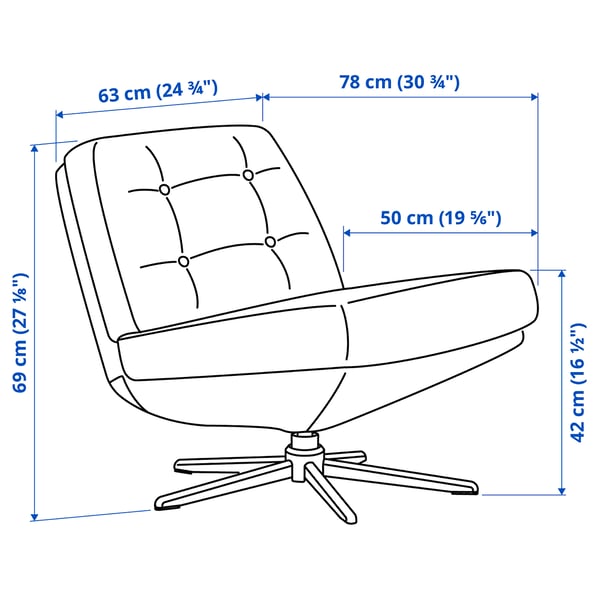 Illustration with measurements for the product: DYVLINGE.