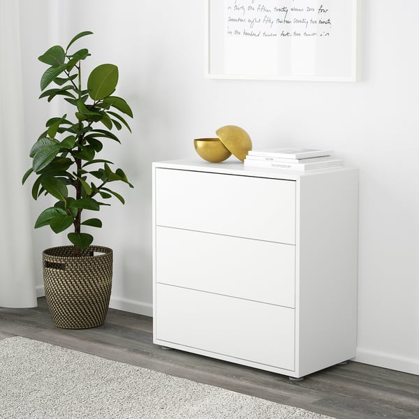 Eket Cabinet With 3 Drawers White Ikea