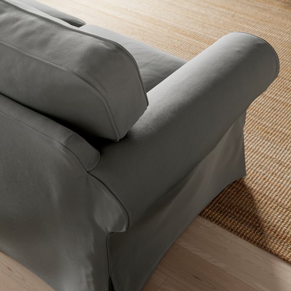 EKTORP 2-seat sofa, Hakebo dark grey