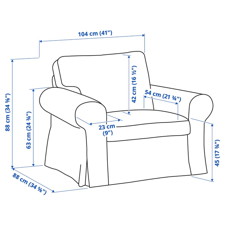 EKTORP Armchair, Hallarp grey IKEA Ireland