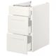 White ENHET cabinet with 3 open drawers.
