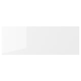 ENHET product: white, glossy, rectangular furniture panel with plastic foil surface.