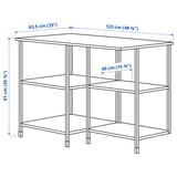 ENHET Kitchen island, white, 123x63.5x91 cm