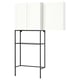A white ENHET storage unit with metal frame and shelves.