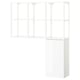 White ENHET storage: shelves & cabinets, glossy finish, modern design.