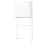 White ENHET storage unit with doors & shelves.