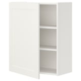 ENHET white wall cabinet, modern style, 2 shelves, compact shape, clean design.